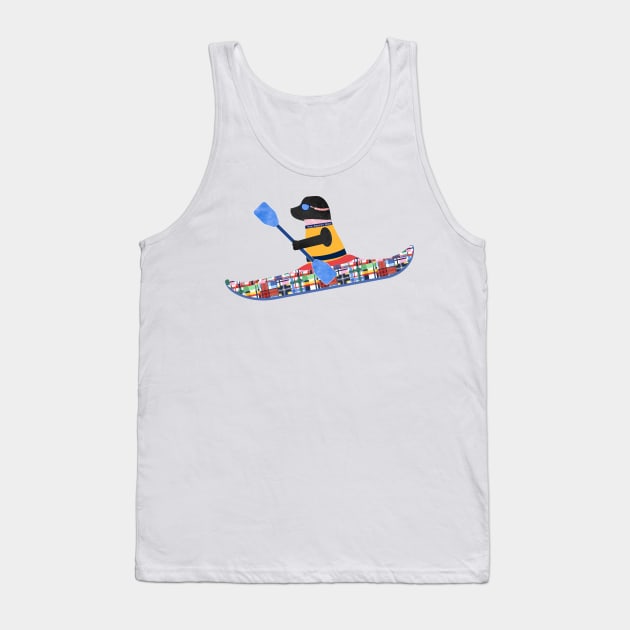 Black Lab Preppy Kayaker Tank Top by emrdesigns